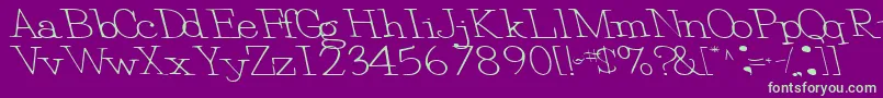 Eggbeater86RegularTtcon Font – Green Fonts on Purple Background