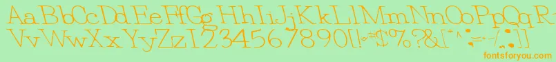 Eggbeater86RegularTtcon Font – Orange Fonts on Green Background