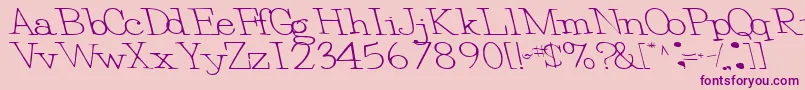 Eggbeater86RegularTtcon Font – Purple Fonts on Pink Background