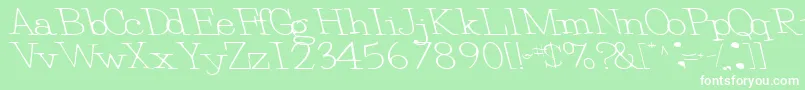 Eggbeater86RegularTtcon Font – White Fonts on Green Background