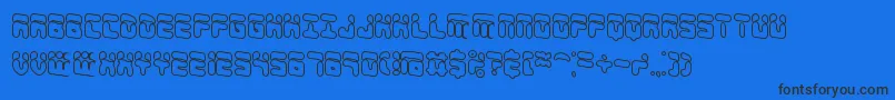 ForeshadowOlBrk Font – Black Fonts on Blue Background