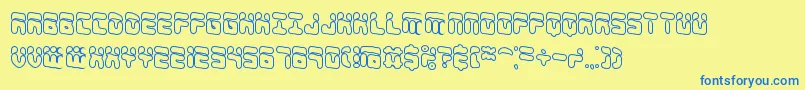 ForeshadowOlBrk Font – Blue Fonts on Yellow Background