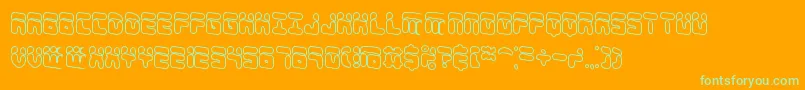 ForeshadowOlBrk Font – Green Fonts on Orange Background