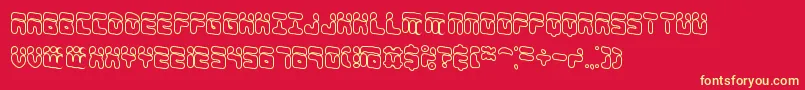 ForeshadowOlBrk Font – Yellow Fonts on Red Background