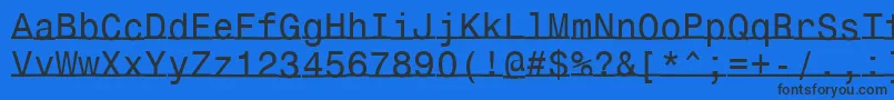 Underlinemonospace Font – Black Fonts on Blue Background