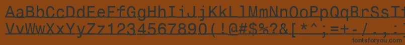 Шрифт Underlinemonospace – чёрные шрифты на коричневом фоне