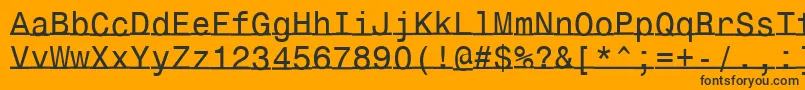 Подробнее о шрифте Underlinemonospace Шрифт Underlinemonospace – чёрные шрифты на оранжевом фоне