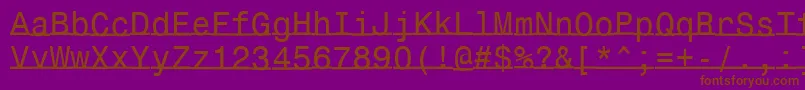 フォントUnderlinemonospace – 紫色の背景に茶色のフォント