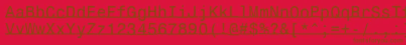 Underlinemonospace Font – Brown Fonts on Red Background