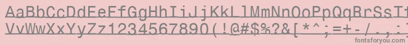 Подробнее о шрифте Underlinemonospace Шрифт Underlinemonospace – серые шрифты на розовом фоне