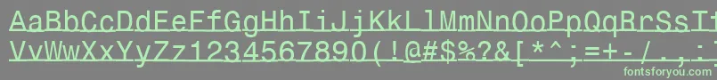 フォントUnderlinemonospace – 灰色の背景に緑のフォント