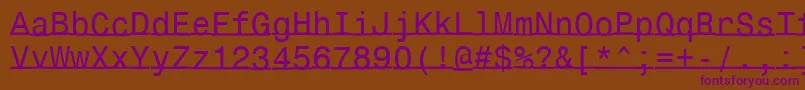 Underlinemonospaceフォントについての詳細 フォントUnderlinemonospace – 紫色のフォント、茶色の背景