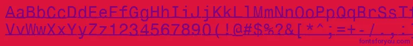 Underlinemonospace Font – Purple Fonts on Red Background