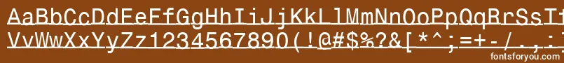 フォントUnderlinemonospace – 茶色の背景に白い文字