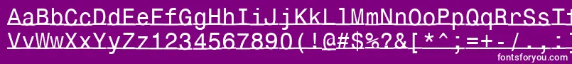 fuente Underlinemonospace – Fuentes Blancas Sobre Fondo Morado