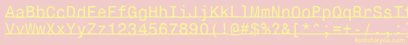 Underlinemonospace Font – Yellow Fonts on Pink Background