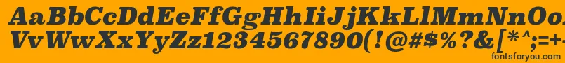 SuperclarendonblItalic Font – Black Fonts on Orange Background