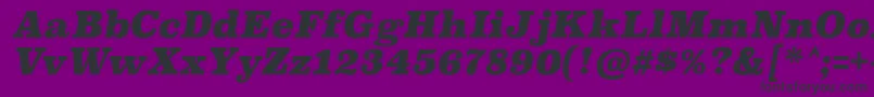 Czcionka SuperclarendonblItalic – czarne czcionki na fioletowym tle