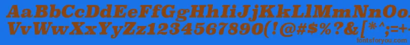 fuente SuperclarendonblItalic – Fuentes Marrones Sobre Fondo Azul