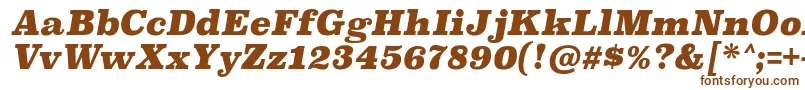 Подробнее о шрифте SuperclarendonblItalic Шрифт SuperclarendonblItalic – коричневые шрифты на белом фоне