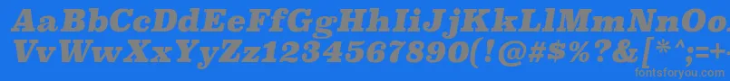 SuperclarendonblItalic Font – Gray Fonts on Blue Background