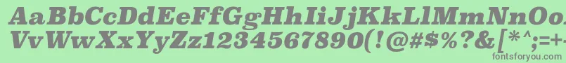 Шрифт SuperclarendonblItalic – серые шрифты на зелёном фоне