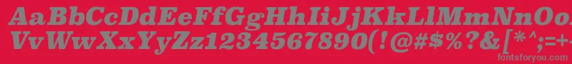SuperclarendonblItalic Font – Gray Fonts on Red Background