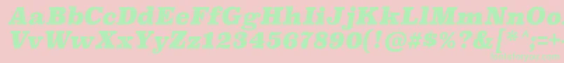 SuperclarendonblItalicフォントについての詳細 フォントSuperclarendonblItalic – ピンクの背景に緑の文字