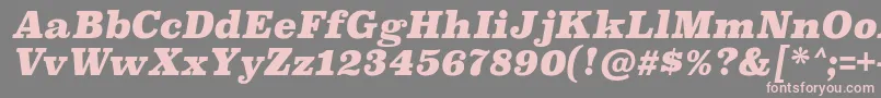 SuperclarendonblItalic Font – Pink Fonts on Gray Background