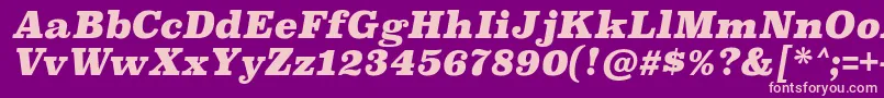 SuperclarendonblItalic Font – Pink Fonts on Purple Background