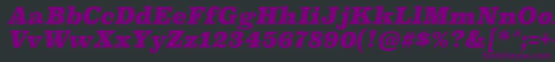 SuperclarendonblItalic Font – Purple Fonts on Black Background