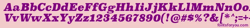 SuperclarendonblItalic Font – Purple Fonts on Pink Background