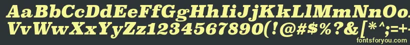 Шрифт SuperclarendonblItalic – жёлтые шрифты на чёрном фоне