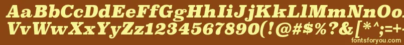 SuperclarendonblItalic Font – Yellow Fonts on Brown Background