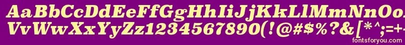 SuperclarendonblItalic Font – Yellow Fonts on Purple Background