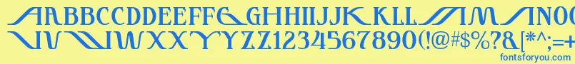 Instant Font – Blue Fonts on Yellow Background