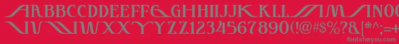フォントInstant – 赤い背景に灰色の文字