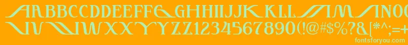 Czcionka Instant – zielone czcionki na pomarańczowym tle