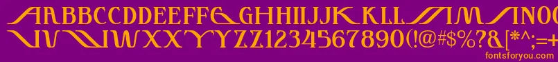フォントInstant – 紫色の背景にオレンジのフォント