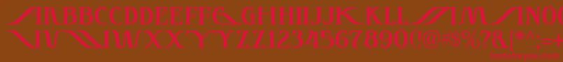 Instant Font – Red Fonts on Brown Background