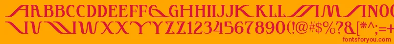 Instant Font – Red Fonts on Orange Background