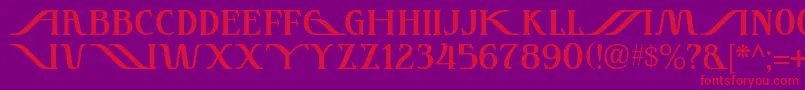 フォントInstant – 紫の背景に赤い文字