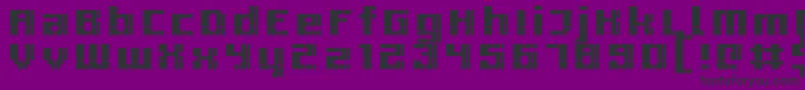Rittswoodprofile6Bold-Schriftart – Schwarze Schriften auf violettem Hintergrund