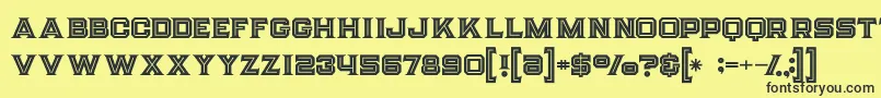 Strifeinline Font – Black Fonts on Yellow Background