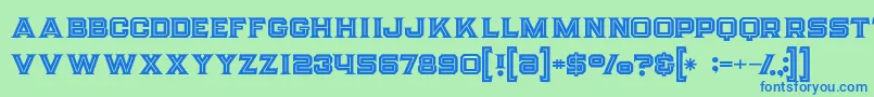 Strifeinline Font – Blue Fonts on Green Background