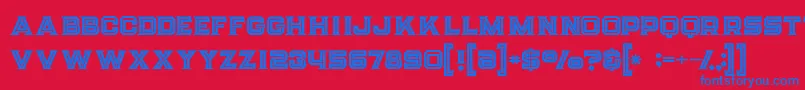 Strifeinline-fontti – siniset fontit punaisella taustalla