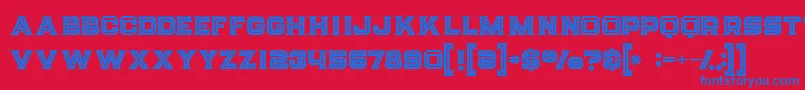 Strifeinline Font – Blue Fonts on Red Background