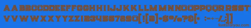 Strifeinline Font – Brown Fonts on Blue Background