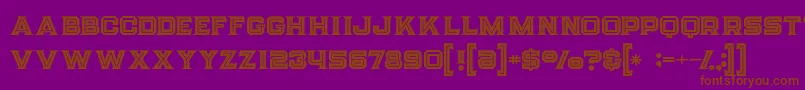 Strifeinline-fontti – ruskeat fontit violetilla taustalla