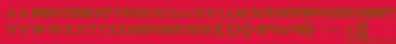 Шрифт Strifeinline – коричневые шрифты на красном фоне